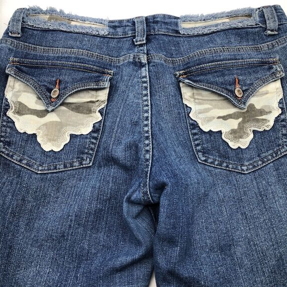 Denim - L2 Jeanswear Women's Bootcut Skinny Jeans Size 9 Medium Wash Embroidered Hippie